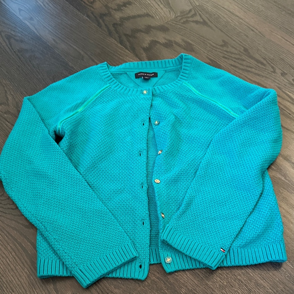 Tommy Hilfiger Girl’s Turquoise Cardigan